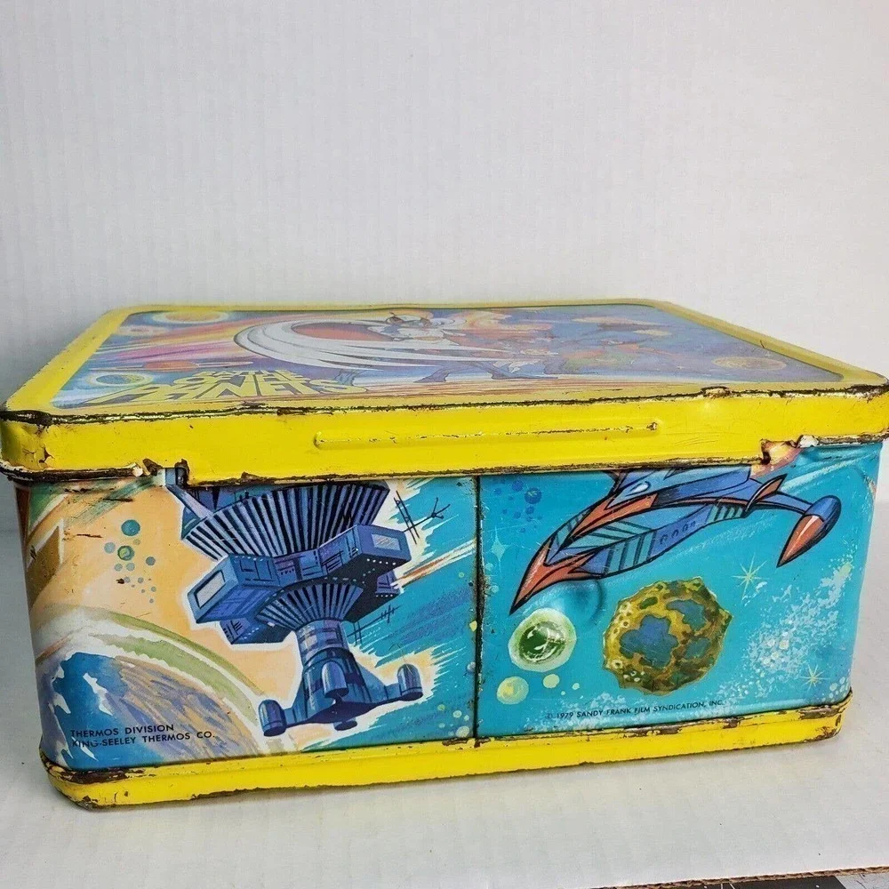 Battle Of The Planets Cartoon Superheros Vintage 70s Metal Lunchbox -No Thermos